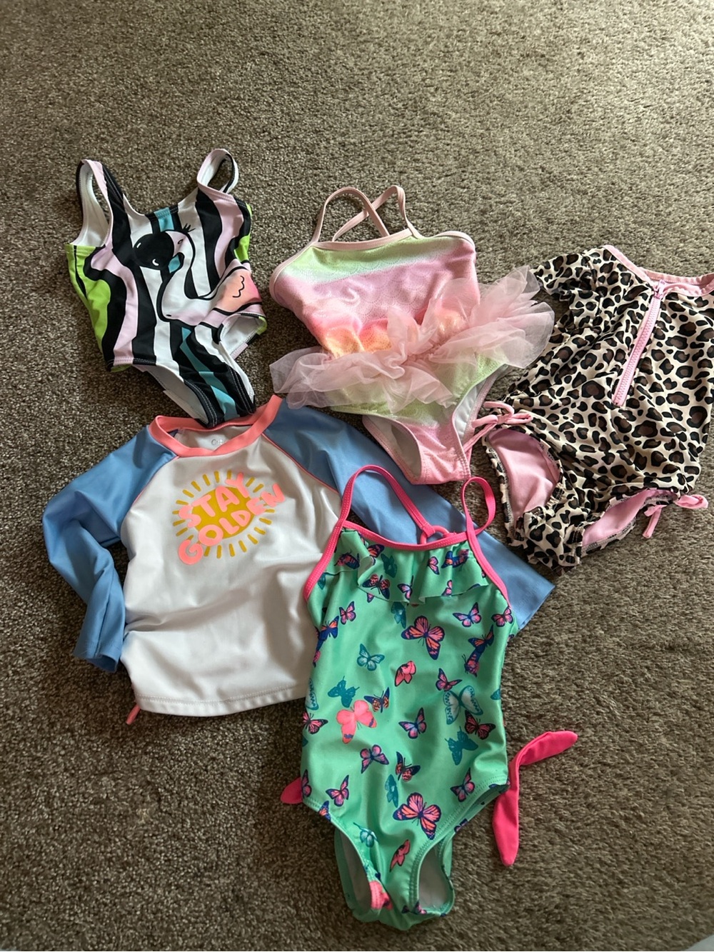 Girls 2T Swimwear Lot used great condition all 2T except pink tutu 3T runs small